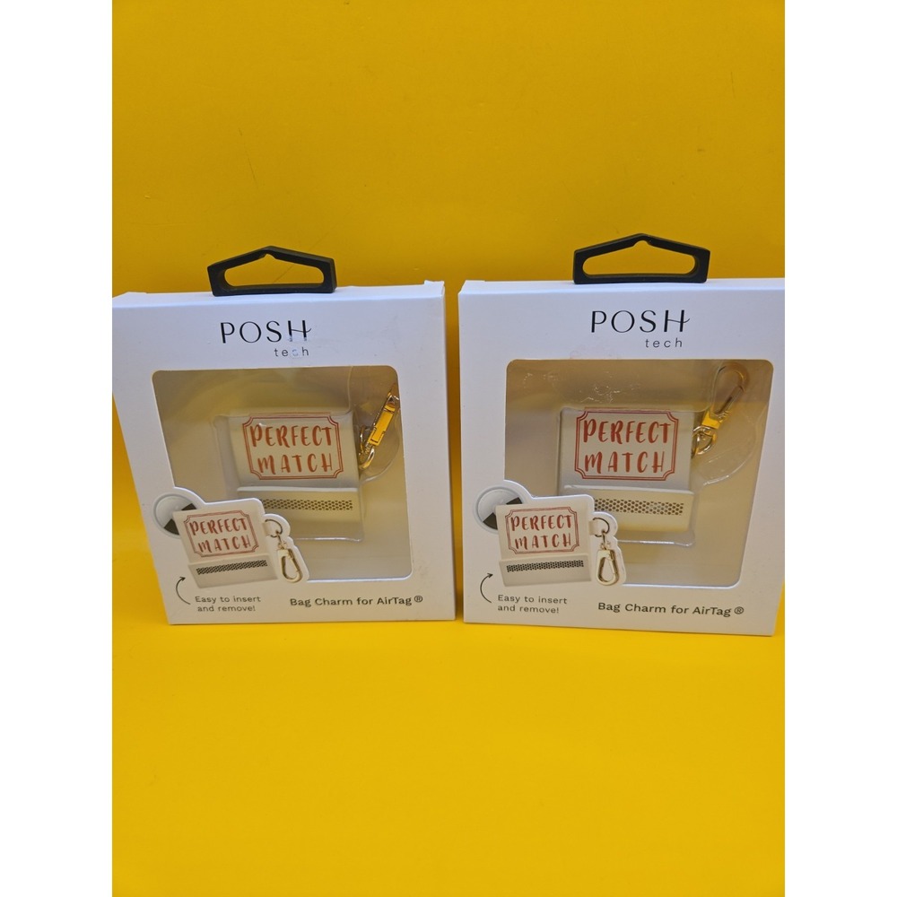 New Bag Charm AirTag Holder Perfect Match Book Snap Posh Set Of 2!!